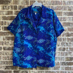 Chad's Place Women's Button Up Top Blouse + Tank